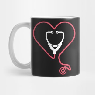 Heart & Stethoscope – Design for Nurses Mug